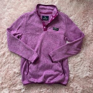Simply Southern Purple Fleece Pullover with Button Accents